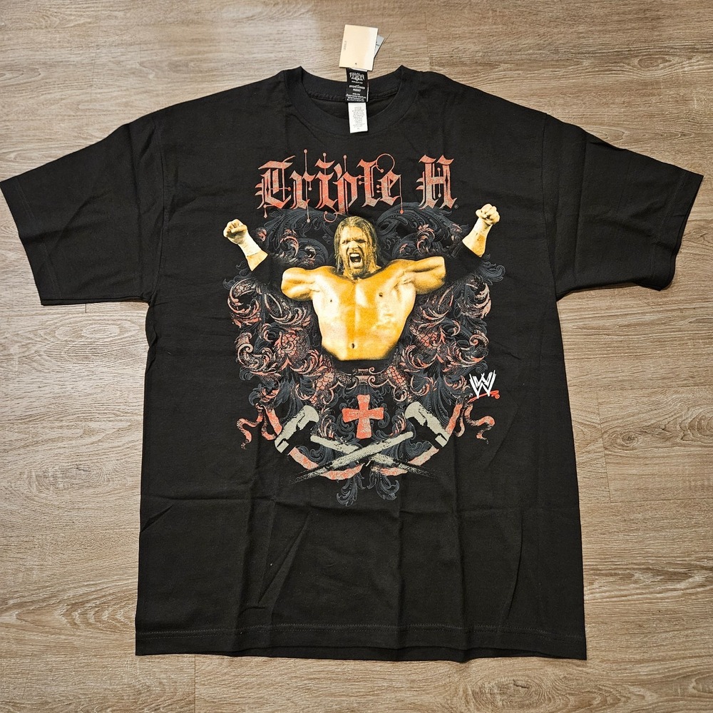 WWE Triple H T Shirt Mens XL Black The Game Wrestling 2007 NWT Fifth Sun